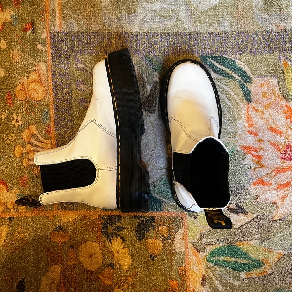 Dr. Martens White Chelsea Boots